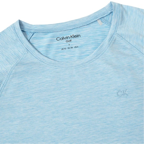 Women's Calvin Klein Golf SST Regular Fit Crew Neck T-Shirt in Sky Blue - Image 3