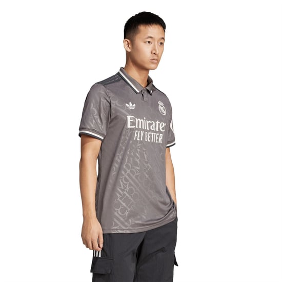 Men's adidas Real 3 Jersey Sn99 in Charcoal - Image 5