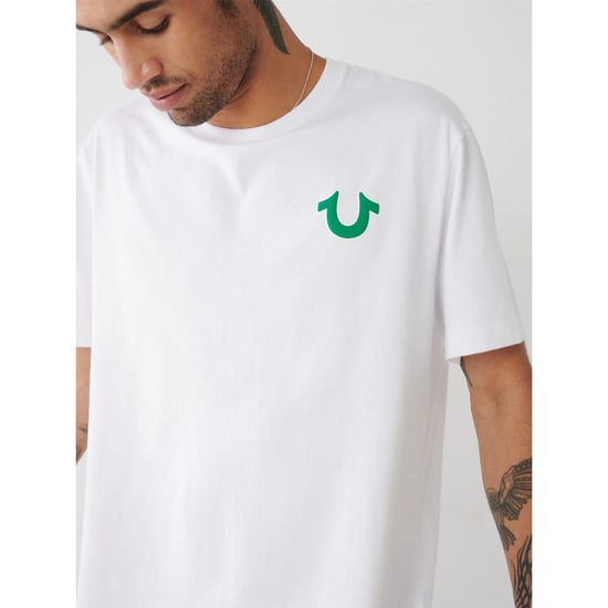 Men's True Religion Heritage Tee Sn99 in Optic White - Image 3