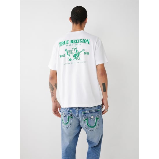 Men's True Religion Heritage Tee Sn99 in Optic White - Image 4