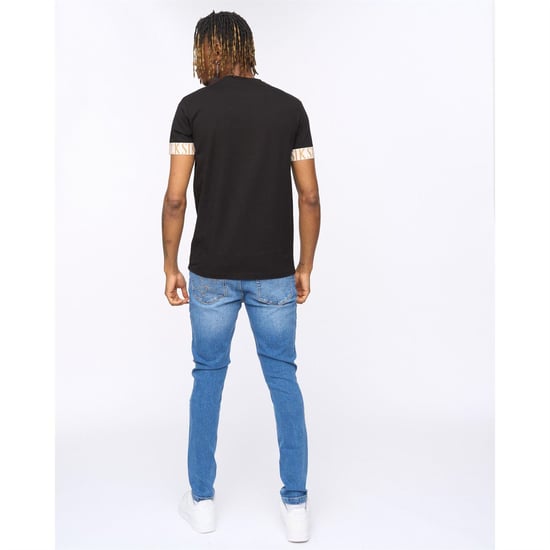 Men's SikSilk Tech T Shirt Sn99 in Black - Image 2