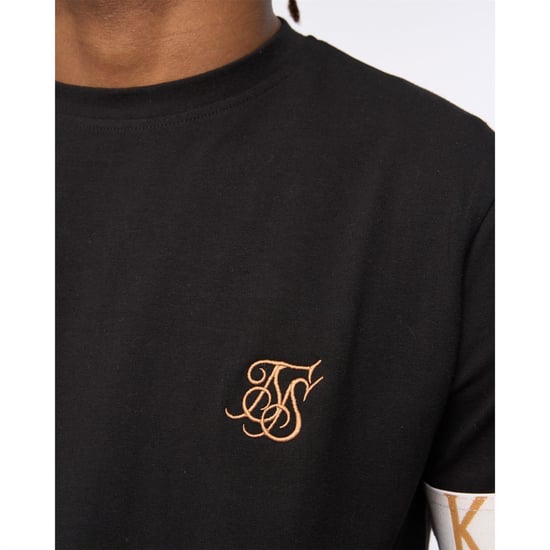 Men's SikSilk Tech T Shirt Sn99 in Black - Image 3