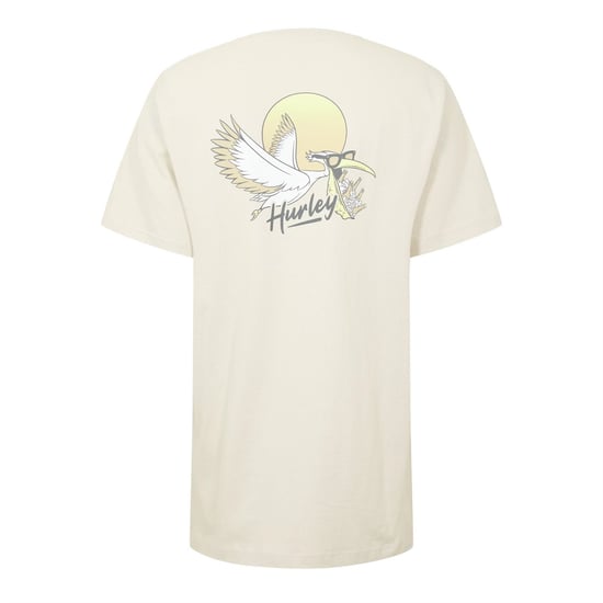 Men's Hurley Beer Run Ss T Sn99 in Cream - Image 2