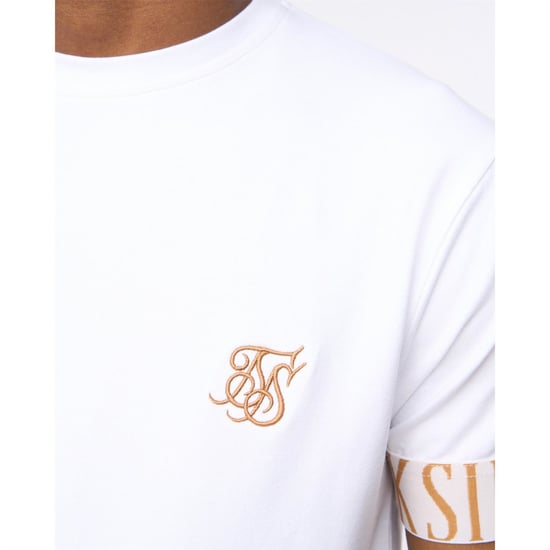 Men's SikSilk Tech T Shirt Sn99 in White - Image 3