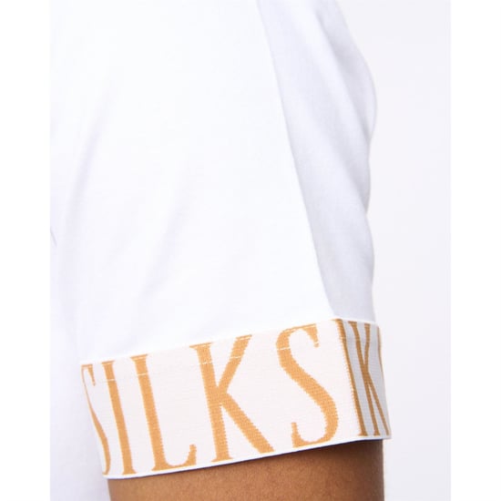 Men's SikSilk Tech T Shirt Sn99 in White - Image 4