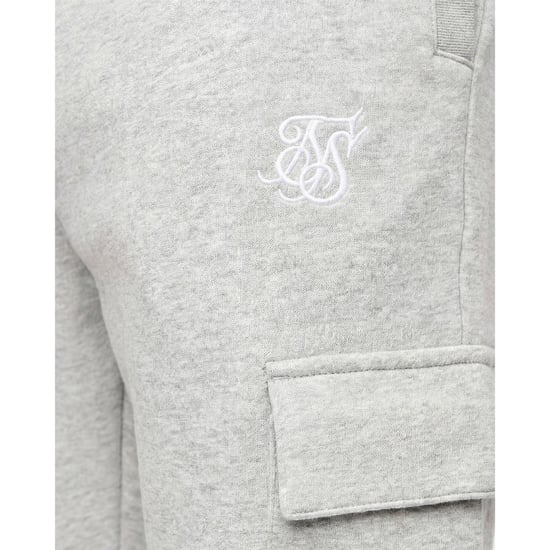Men's SikSilk Logo Cargos Sn99 in Grey Marl - Image 3