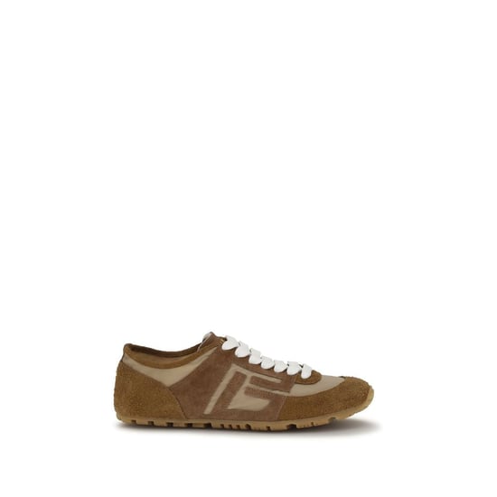 Balmain Beige Kalfskleren Bos Taurus Sport Sneakers - Image 1