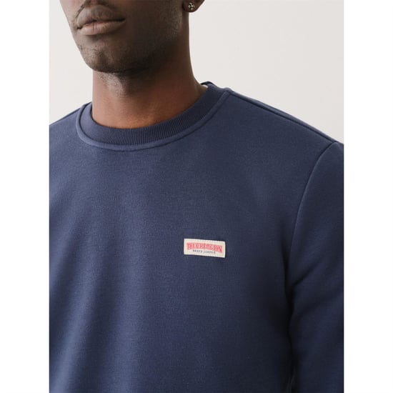 Men's True Religion Crw Sweats Sn99 in Dress Blue - Image 4
