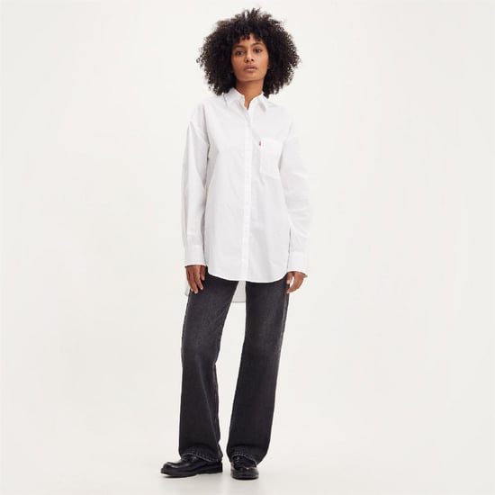 Women's Levis Oversized Shirt in Bright White - Image 3