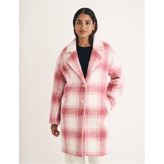 Women's Nobodys Child Plaid Teddy Bear Coat in Pink - Image 2