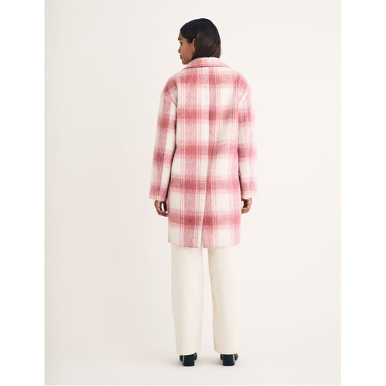 Women's Nobodys Child Plaid Teddy Bear Coat in Pink - Image 4