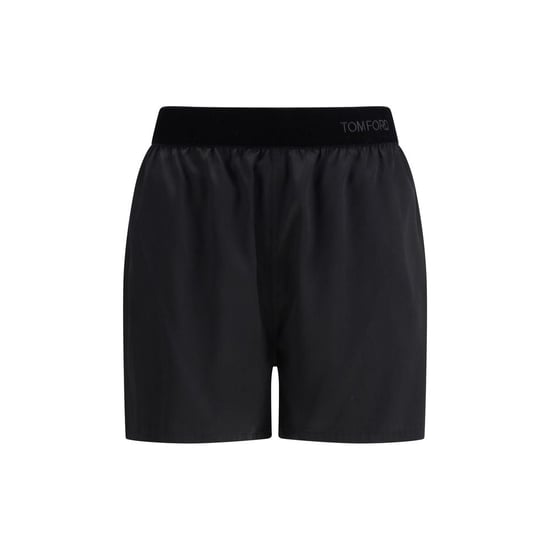 Tom Ford Zwarte Zijde Bermuda Shorts - Image 1