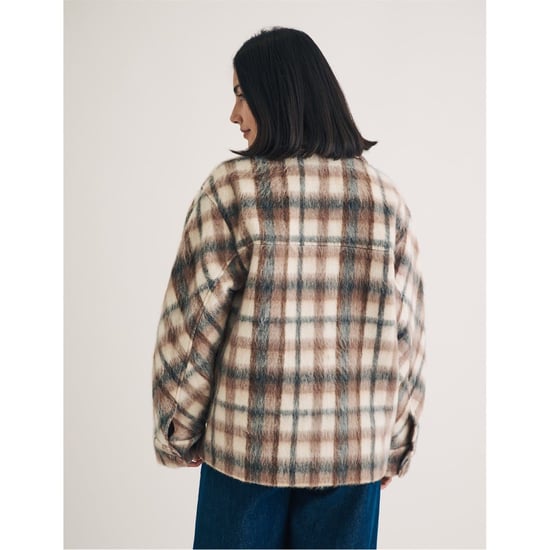 Women's Nobodys Child Pkt Detail Relaxed Fit Long Sleeve Shirt in Brown - Image 4
