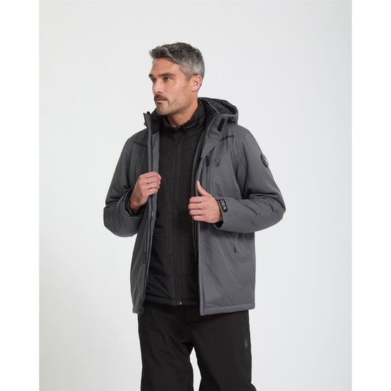 Men's Spyder Snow System Ski Jacket in Polar - Image 4
