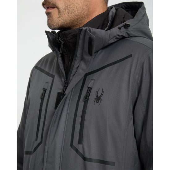 Men's Spyder Snow System Ski Jacket in Polar - Image 6