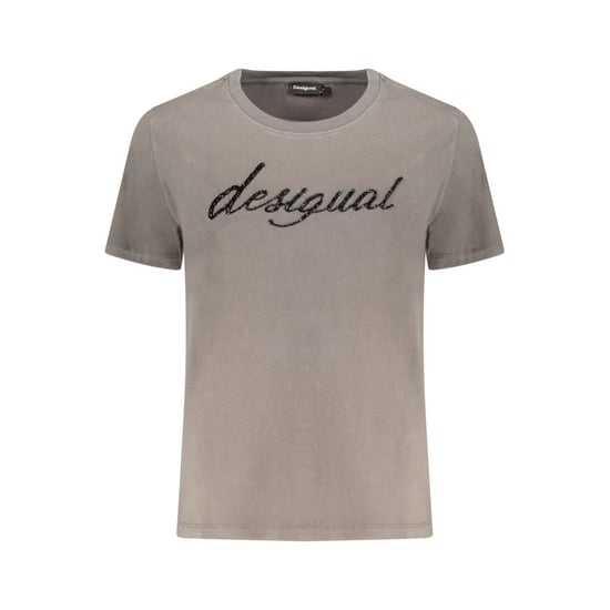 Desigual Grigio Bomull T-shirt för kvinnor - Image 1