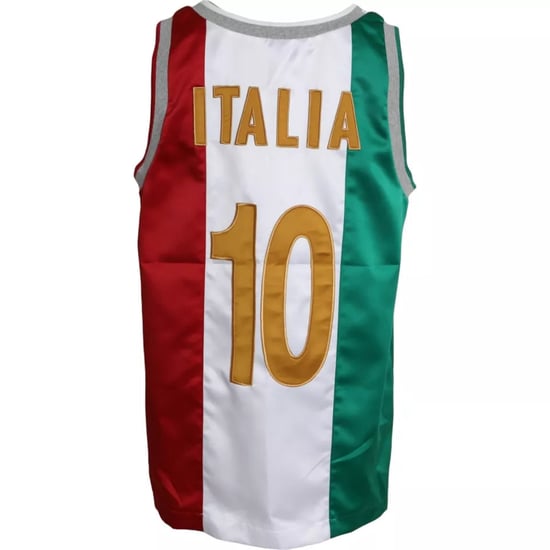 Dolce & Gabbana Witte Groene Mouwloze Top Italiaanse Vlag Basket T-shirt - Image 2