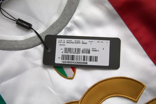 Dolce & Gabbana Witte Groene Mouwloze Top Italiaanse Vlag Basket T-shirt - Image 5