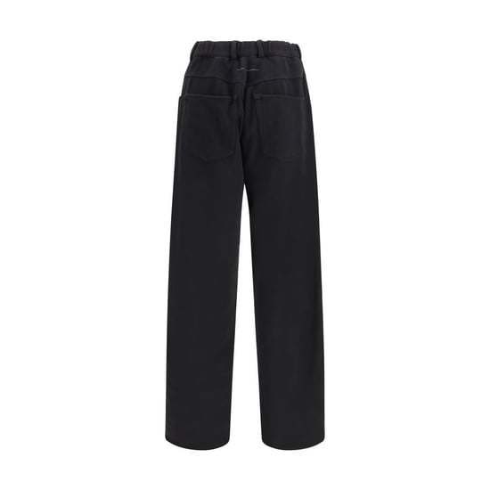MM6 Black Cotton Athletic Pants - Image 2