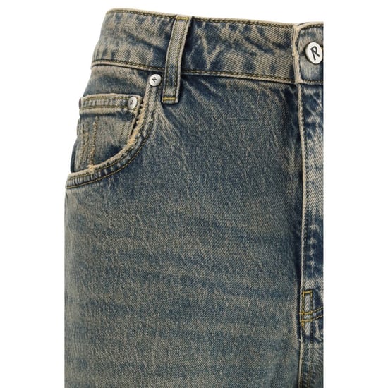 Represent Blå Bomulls Rakben Jeans - Image 3