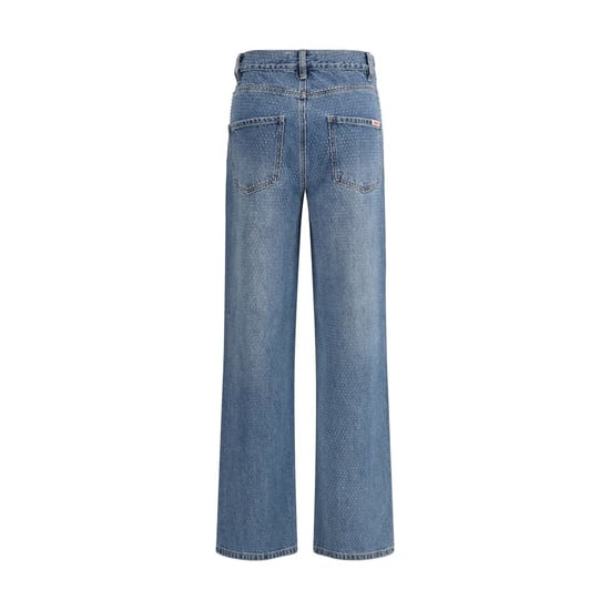 Self-Portrait Blauwe Katoenen Rechte Jeans - Image 2