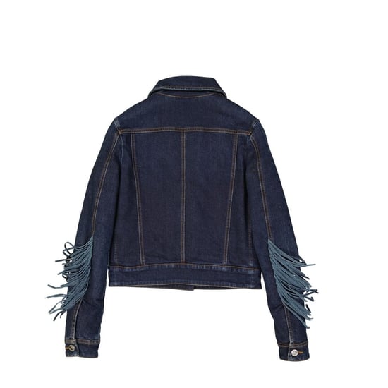 Frankie Morello Blauw Katoenen Denim Jas - Image 2