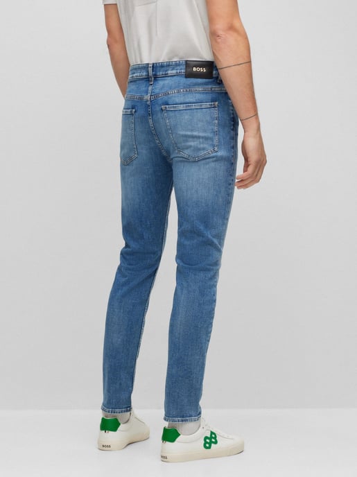 Mens Turquoise Aqua Taber Slim Jean - Image 3
