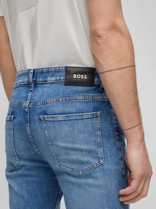 Mens Turquoise Aqua Taber Slim Jean - Image 4