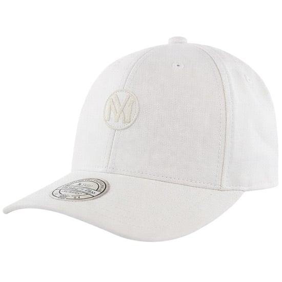 Mitchell & Ness Interlocked 110 Off White Cap - Image 1