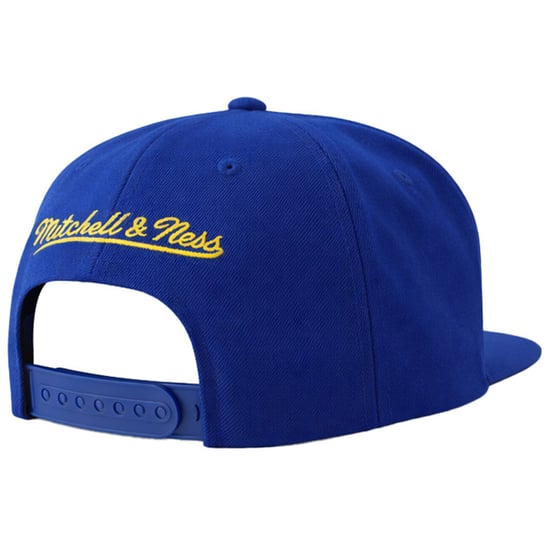 Mitchell & Ness NBA Golden State Warriors Old English Faded Blue Cap - Image 2