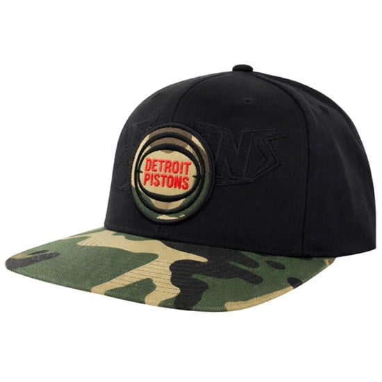 Mitchell & Ness NBA Detroit Pistons Blind Camo Black Cap - Image 1