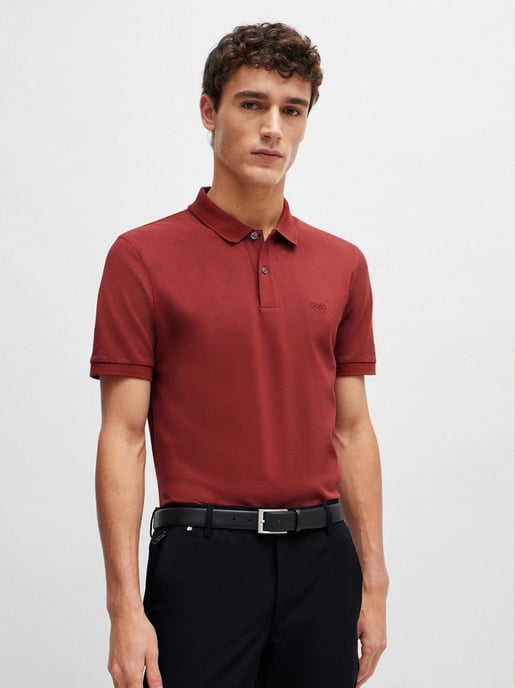 Mens Open Brown Pallas Polo Shirt - Image 1