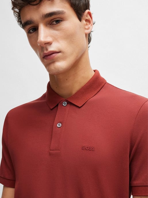 Mens Open Brown Pallas Polo Shirt - Image 2