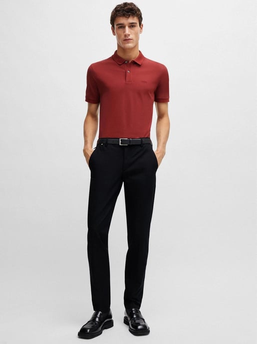 Mens Open Brown Pallas Polo Shirt - Image 3