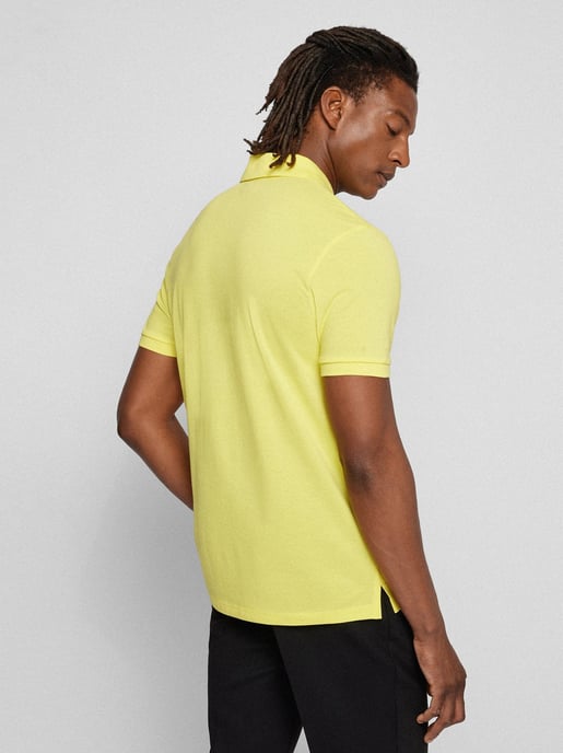 Mens Bright Yellow Pallas Polo Shirt - Image 2