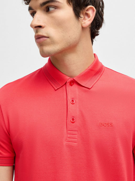 Mens Open Red Paddy Polo Shirt - Image 2
