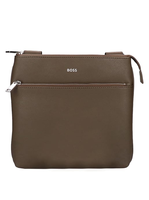 Mens Open Brown Zair Large Envelope Bag - Image 1