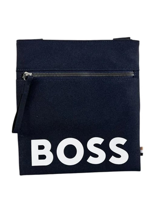 Mens Navy Pixel Large Zip Envelope Bag - Image 1