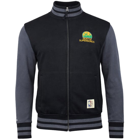 Mitchell & Ness NBA Seattle Supersonics Mens Black Varsity Track Jacket - Image 1