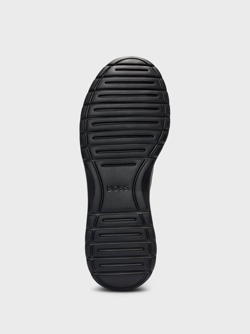 Mens Black Extreme Knit & Suede Trainer - Image 4