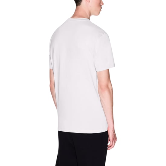 Armani Exchange Mens T-Shirts Central Logo Print Cotton Tee Summer Top Black - Image 2