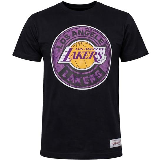 Mitchell & Ness NBA Los Angeles Lakers Tonal Floral Mens Black T-Shirt - Image 1