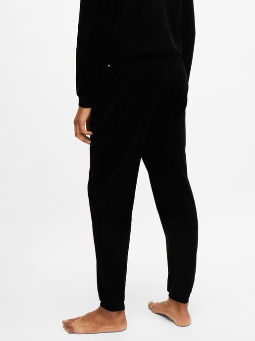 Mens Black Velour Jogger - Image 4