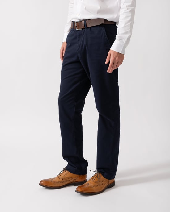 Regular Fit Chinos in Navy - Image 2
