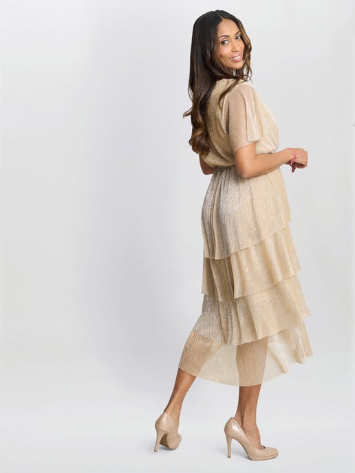 Cheri Metallic Knit Tiered Dress - Image 2