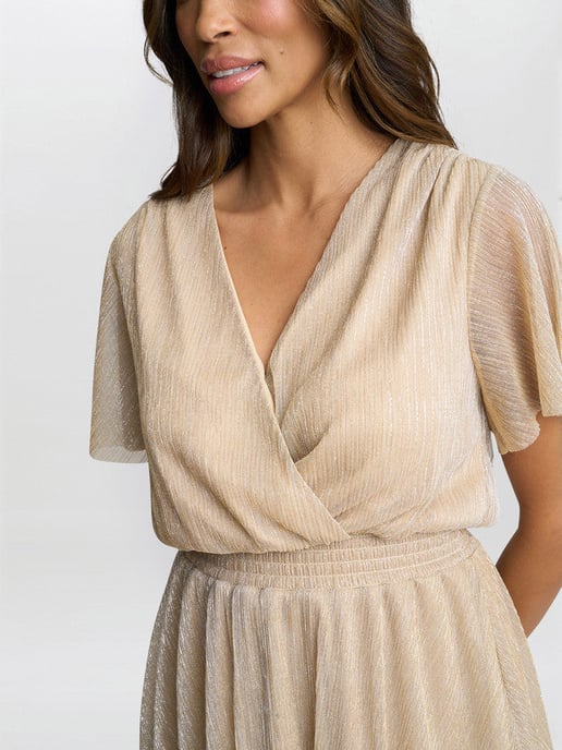 Cheri Metallic Knit Tiered Dress - Image 4