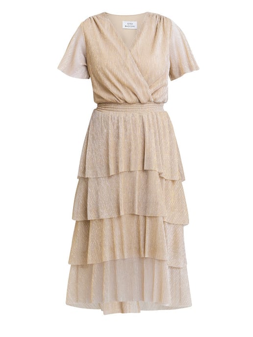 Cheri Metallic Knit Tiered Dress - Image 5