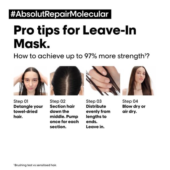 L'oréal Professionnel Serie Expert Absolut Repair Molecular Leave-in-mask 100ml Double - Image 4