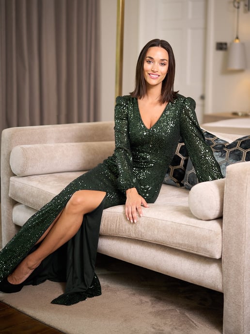 Alison Sequn V Neck Maxi Dress - Image 1