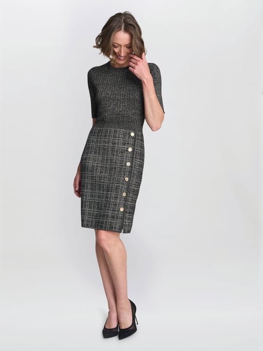 Antonella Button Detail Knit Dress - Image 1